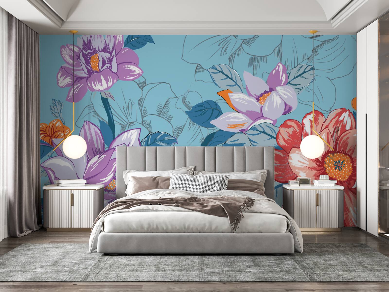 Fotobehang Bloemen van dichtbij maken indruk met hun schoonheid