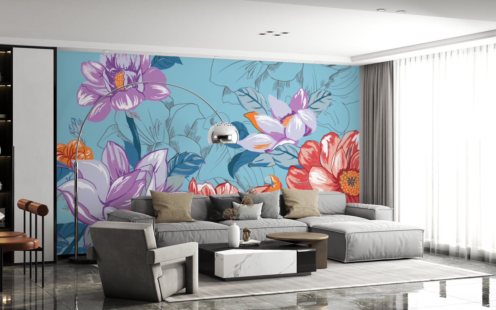 Fotobehang Bloemen van dichtbij maken indruk met hun schoonheid