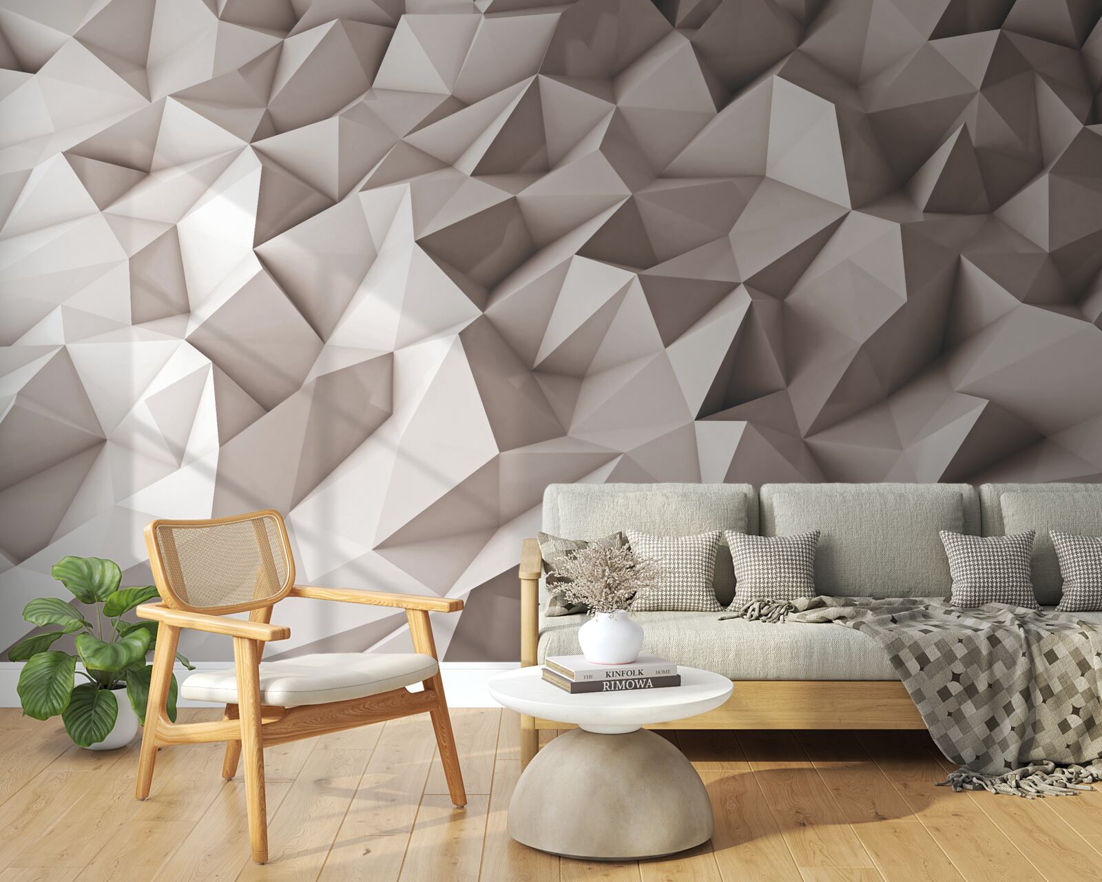 Fotobehang 3D modelleren van abstracte vormen