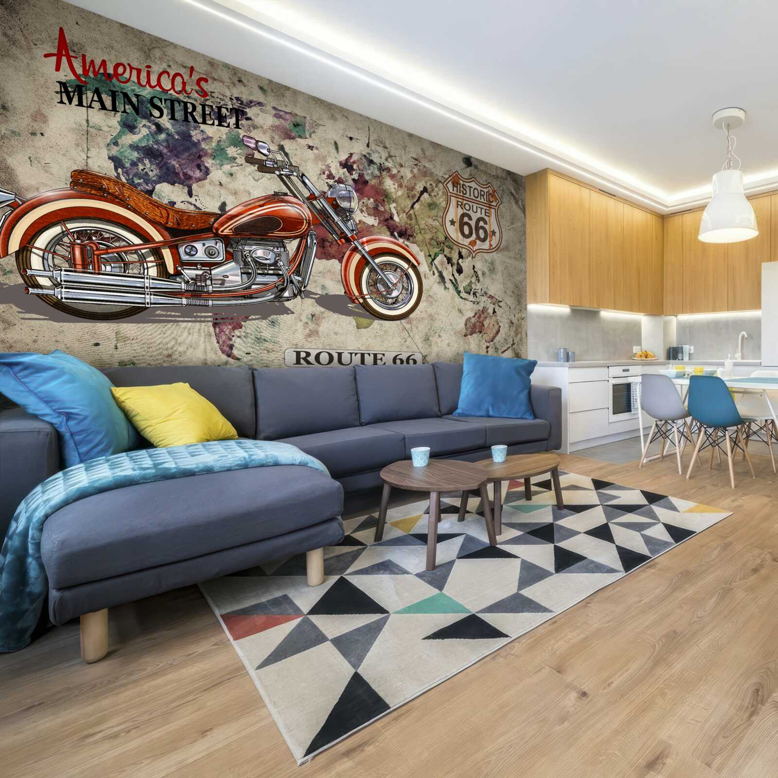 Fotobehang elegante motorfiets uit amerika