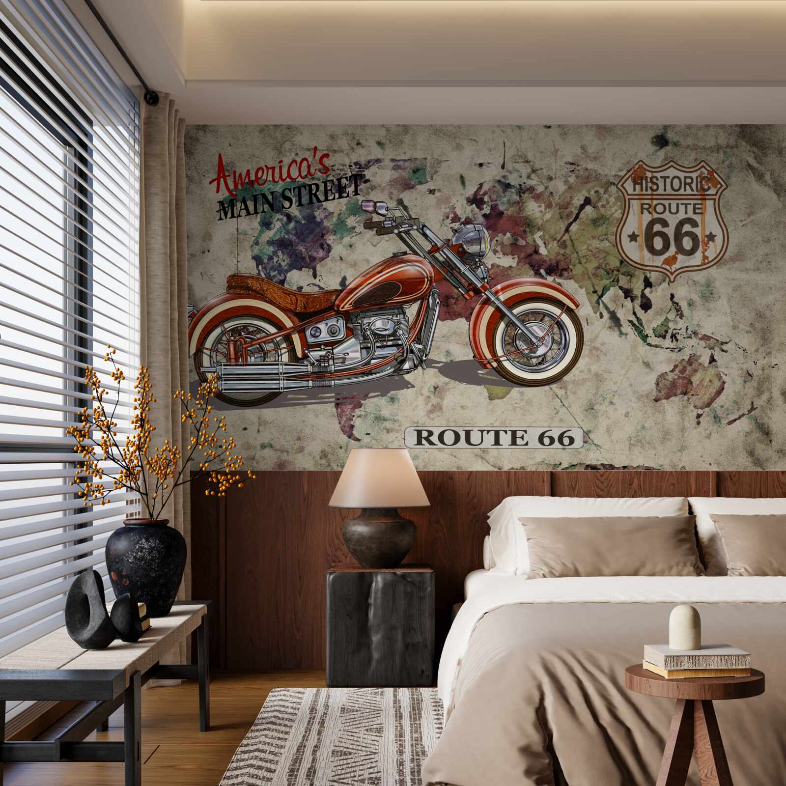 Fotobehang elegante motorfiets uit amerika