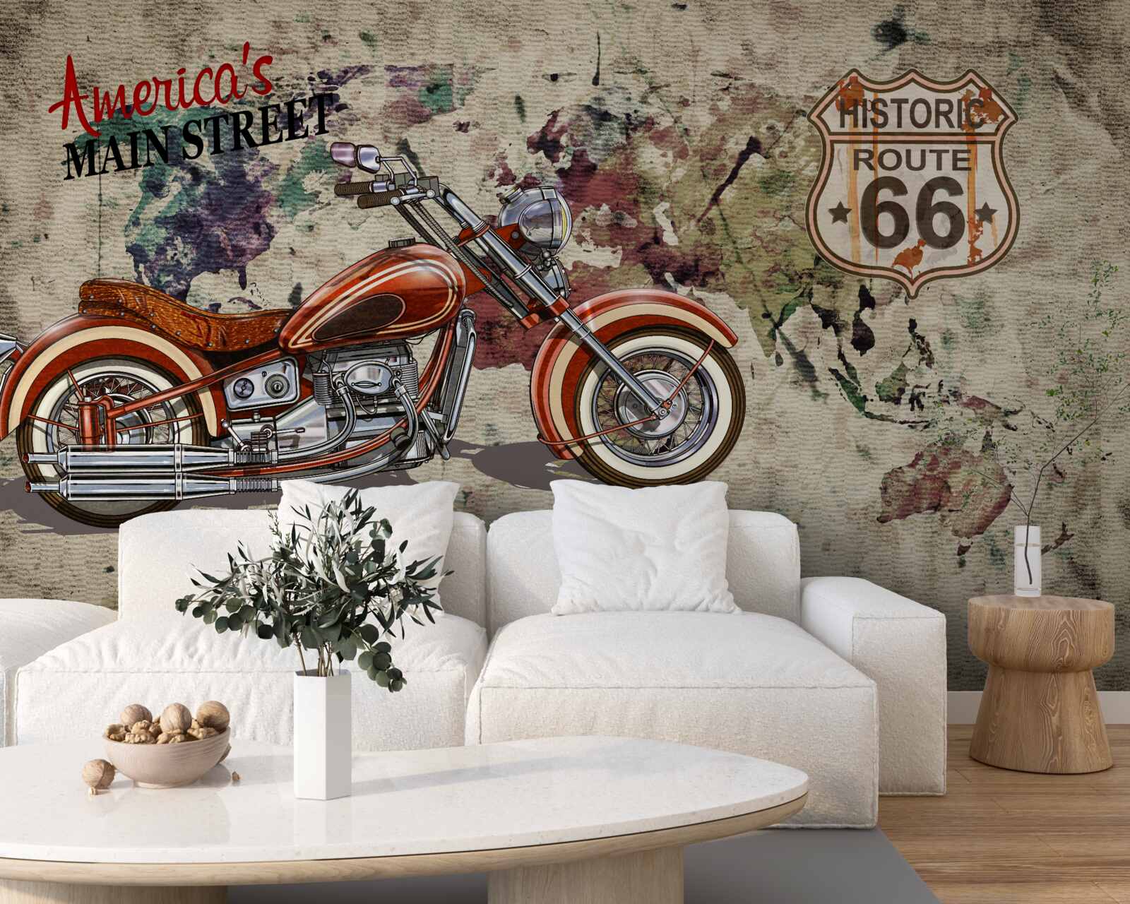 Fotobehang elegante motorfiets uit amerika