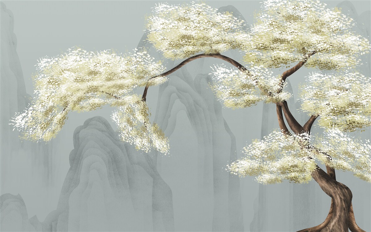 Fotobehang stuifmeelboom