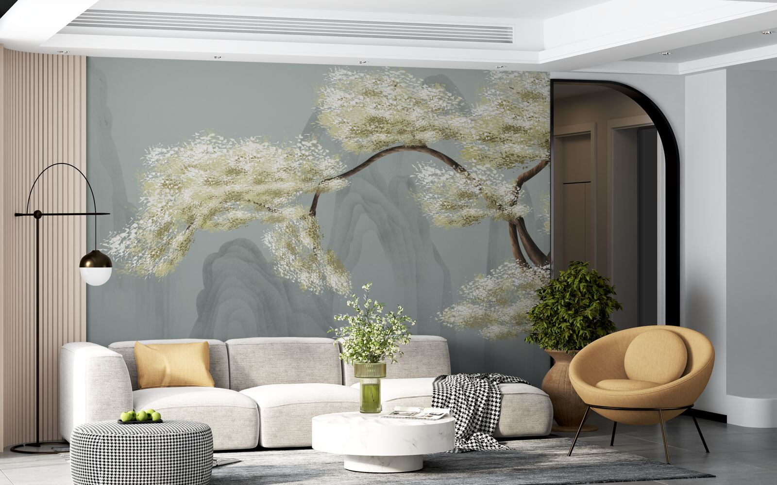 Fotobehang stuifmeelboom