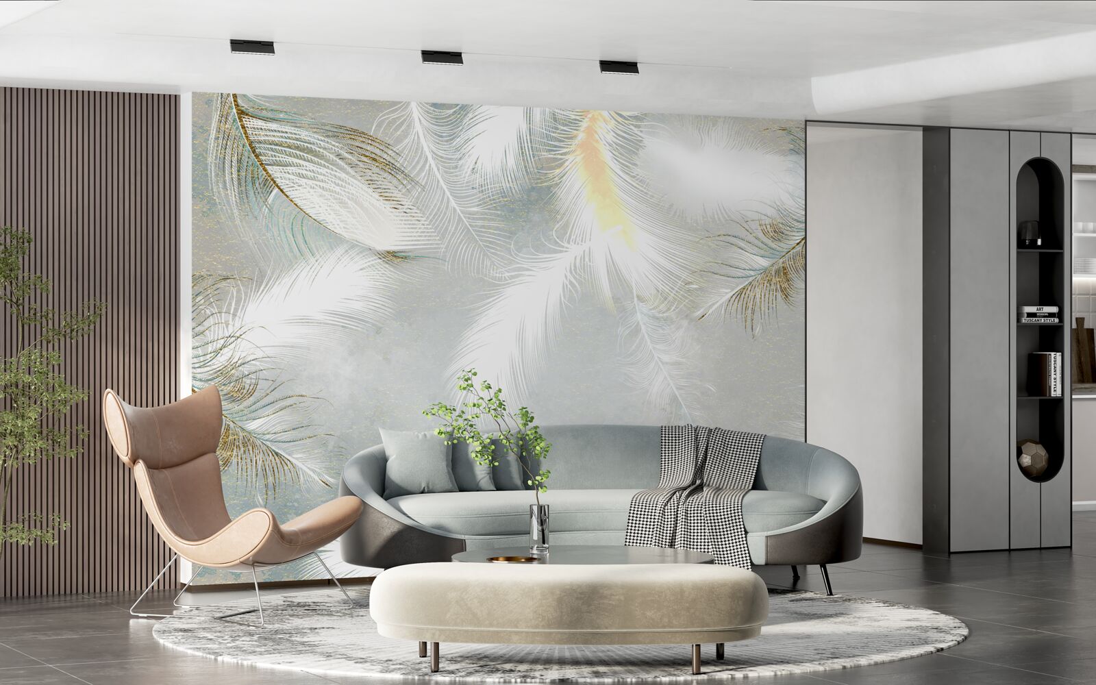 Fotobehang veren op de achtergrond