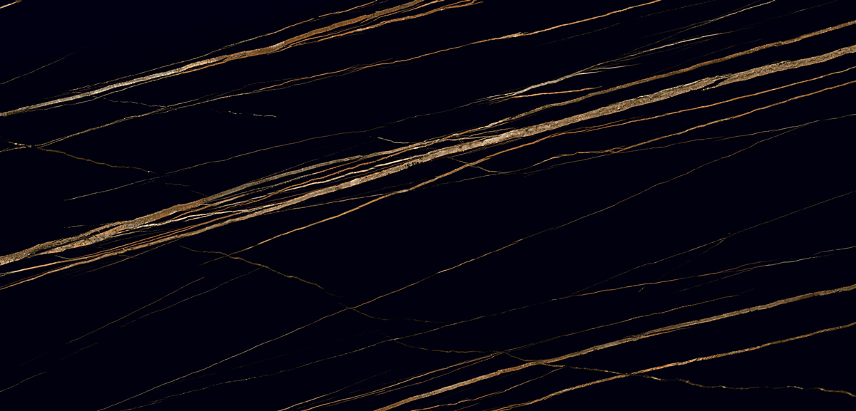 Fotobehang gouden strepen op een zwarte achtergrond