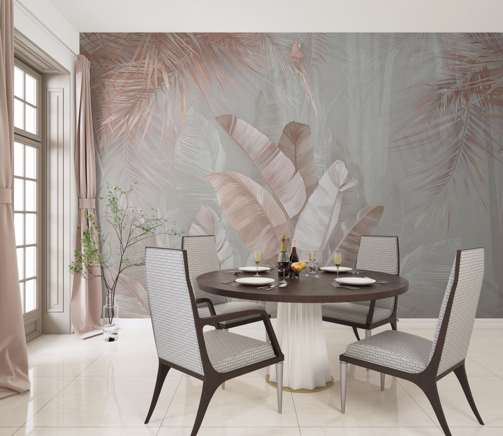 Fotobehang tropische ochtend vol tederheid