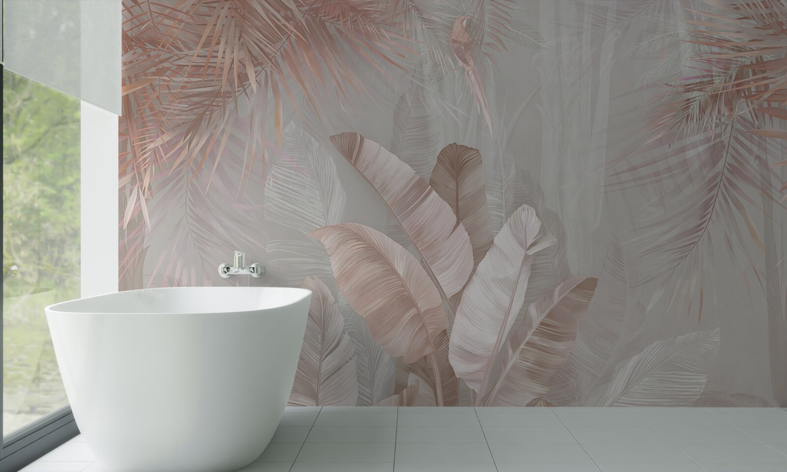 Fotobehang tropische ochtend vol tederheid