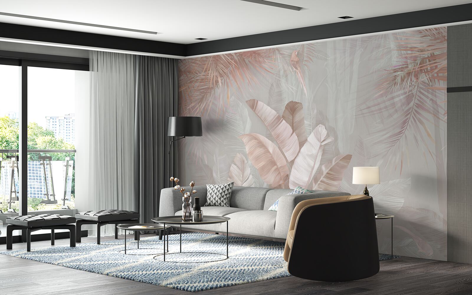 Fotobehang tropische ochtend vol tederheid