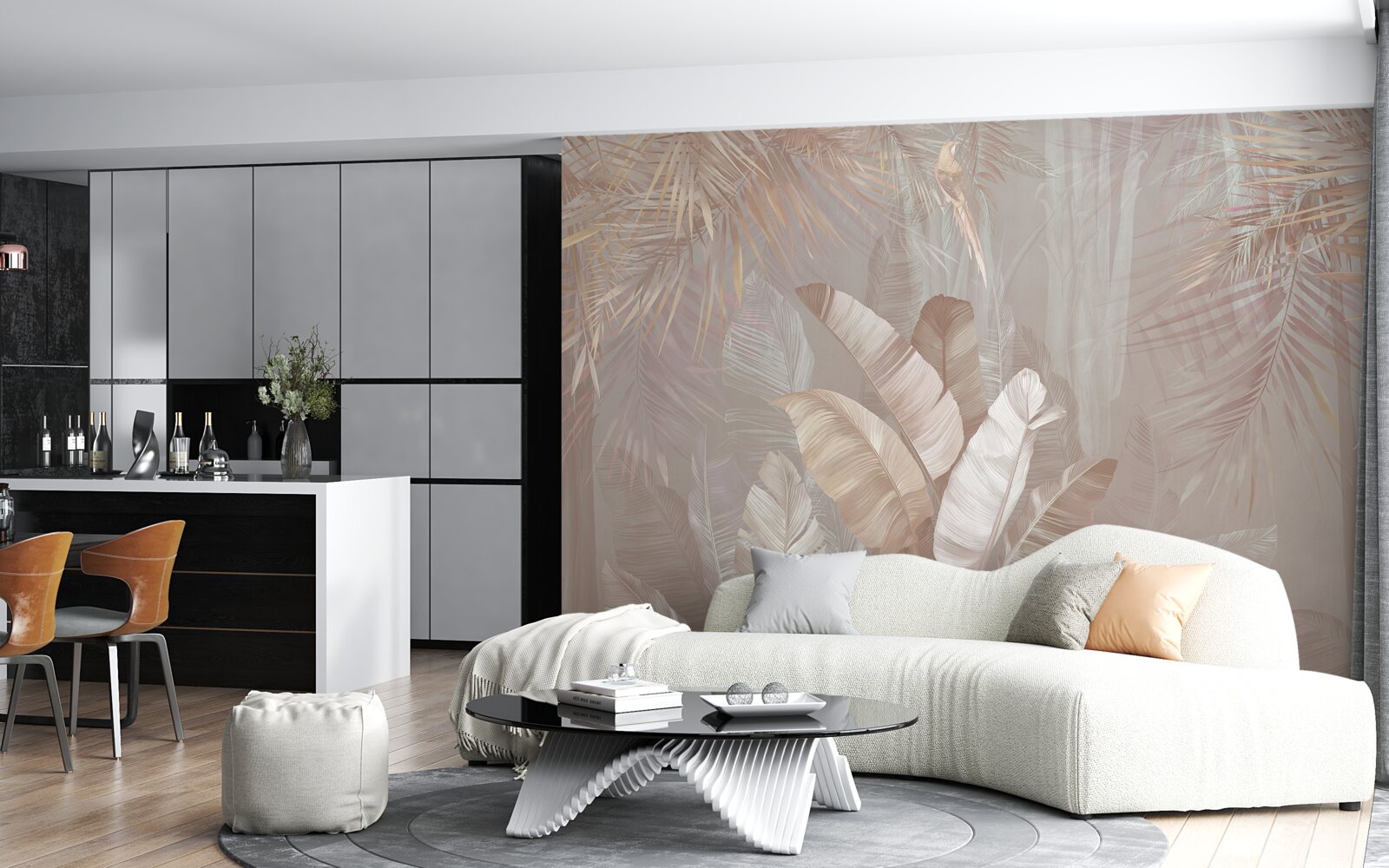 Fotobehang boeket van veelkleurige veren