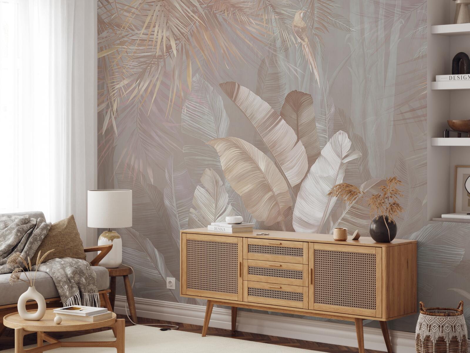 Fotobehang boeket van veelkleurige veren