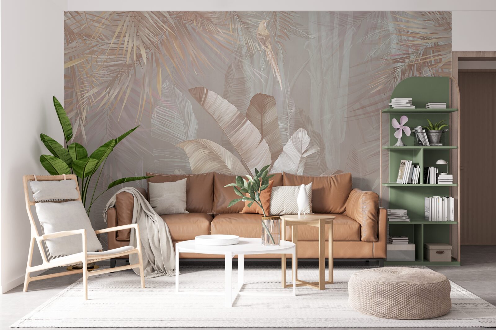 Fotobehang boeket van veelkleurige veren