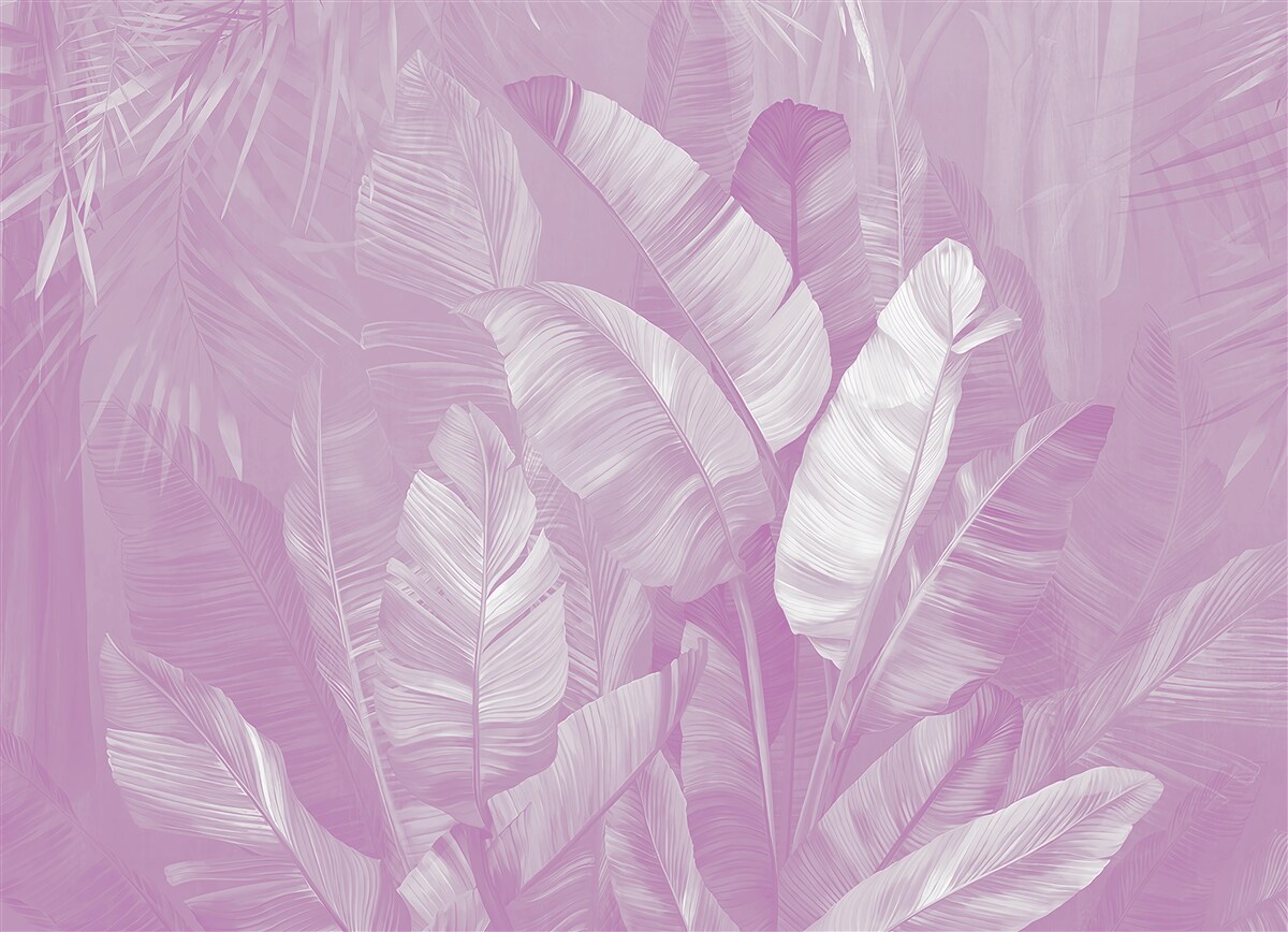 Fotobehang combinatie van seringbladeren