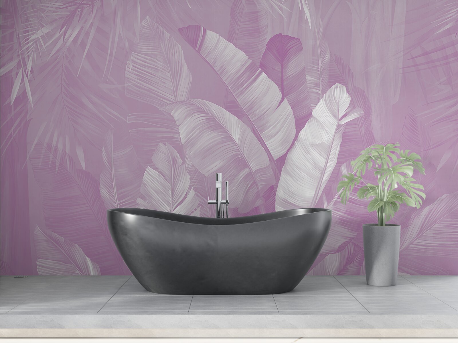 Fotobehang combinatie van seringbladeren