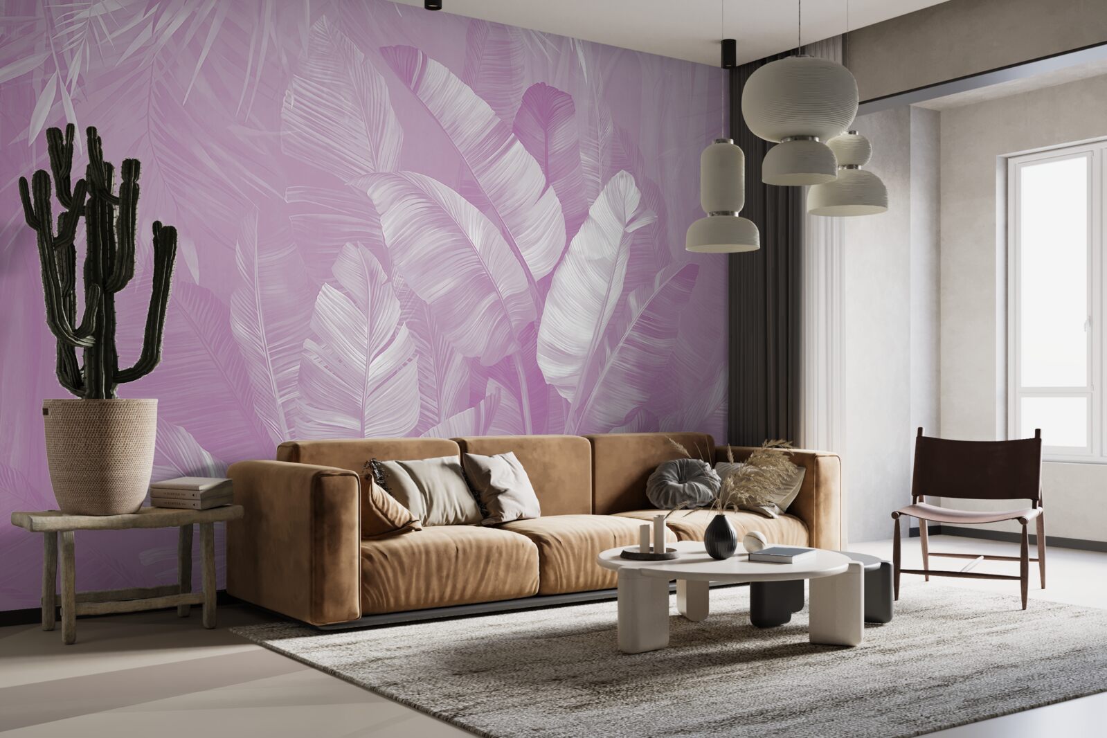 Fotobehang combinatie van seringbladeren