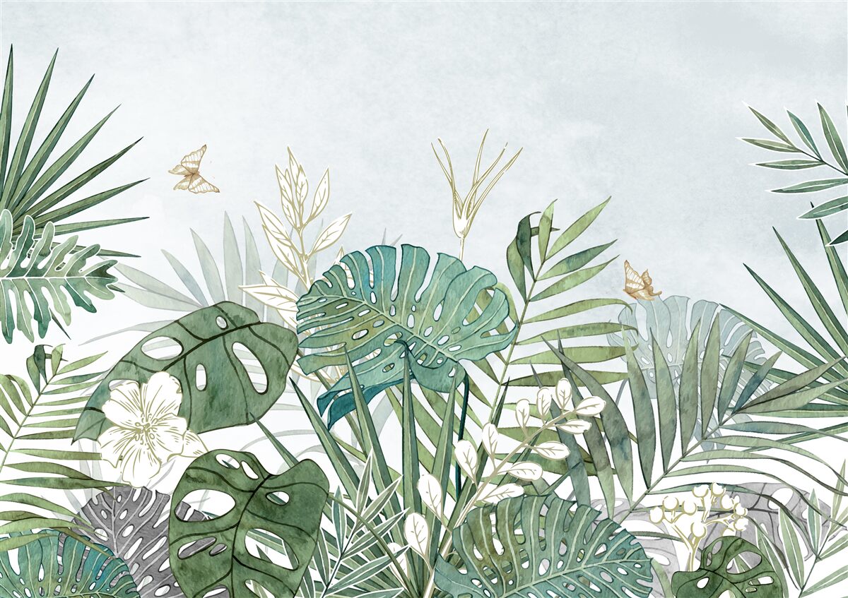 Fotobehang diversiteit van de flora in de tropische regio