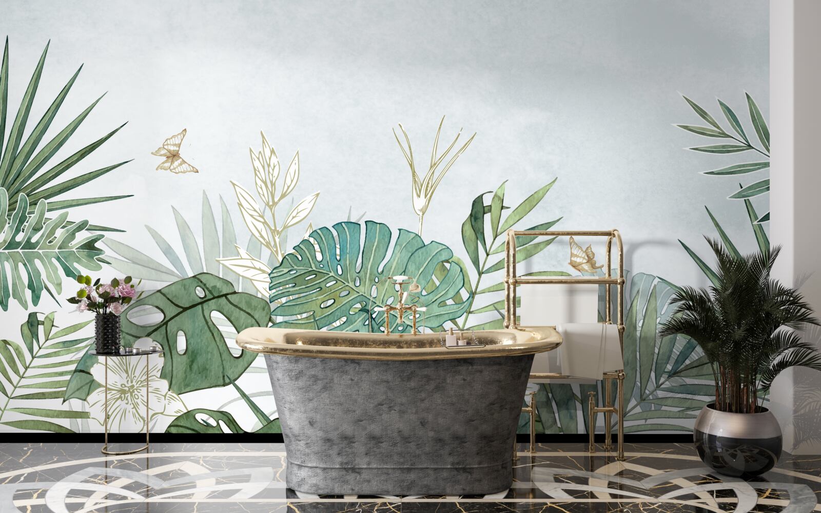 Fotobehang diversiteit van de flora in de tropische regio