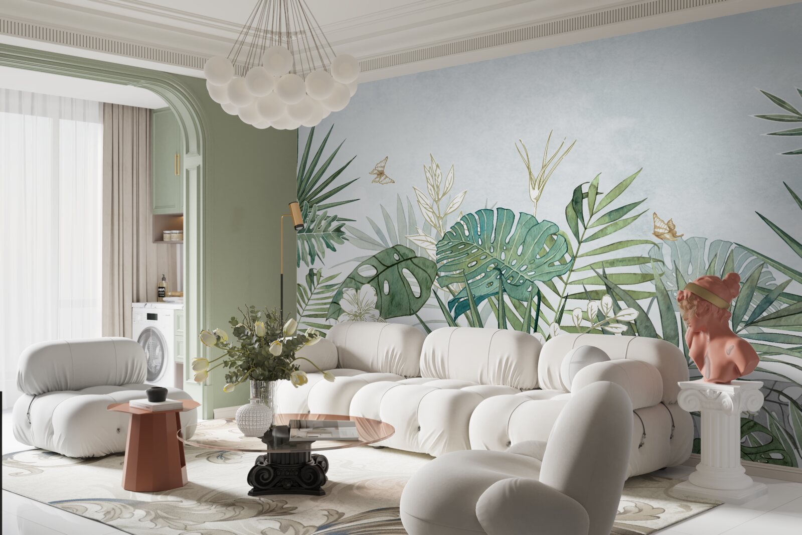 Fotobehang diversiteit van de flora in de tropische regio