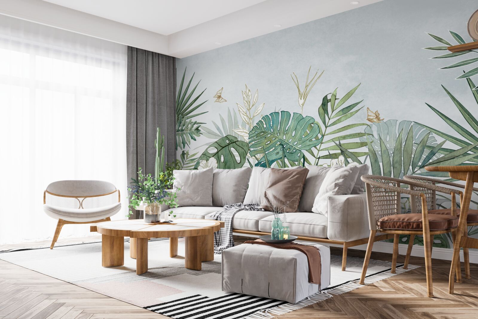 Fotobehang diversiteit van de flora in de tropische regio