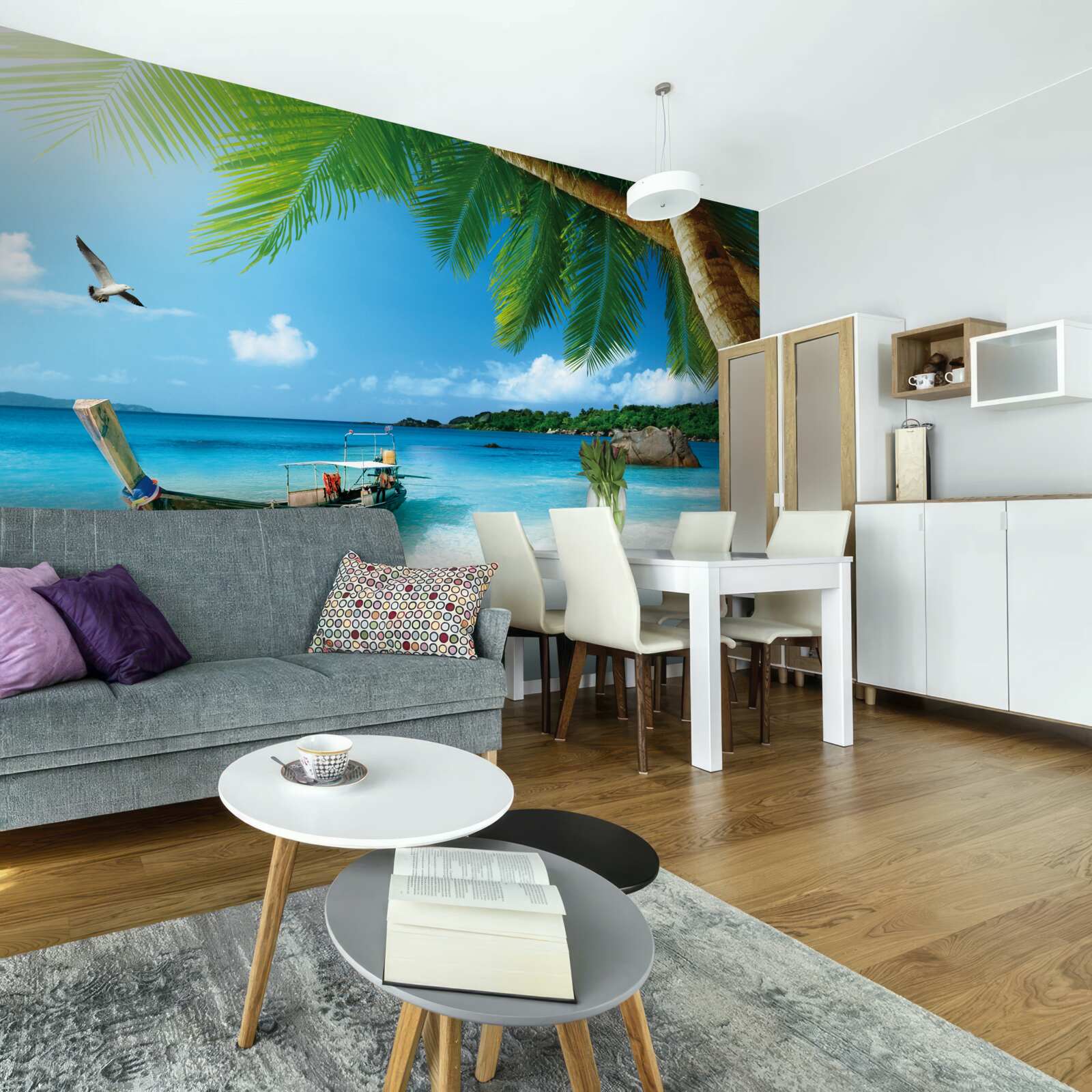 Fotobehang pier op een eiland aan zee