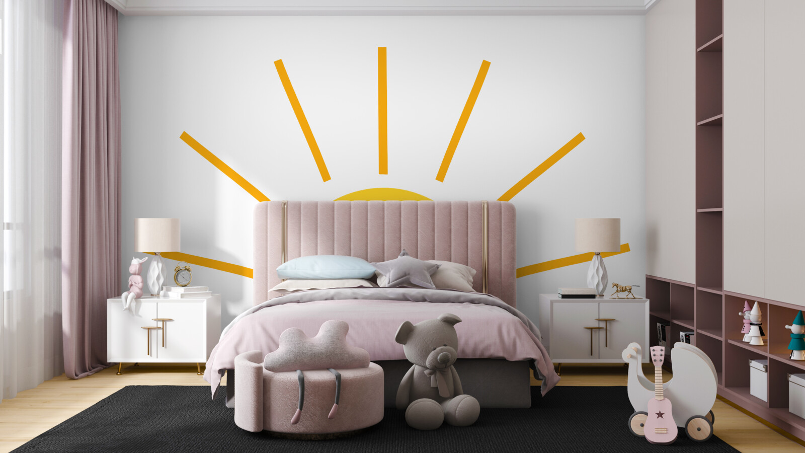 Fotobehang abstract beeld van de zon