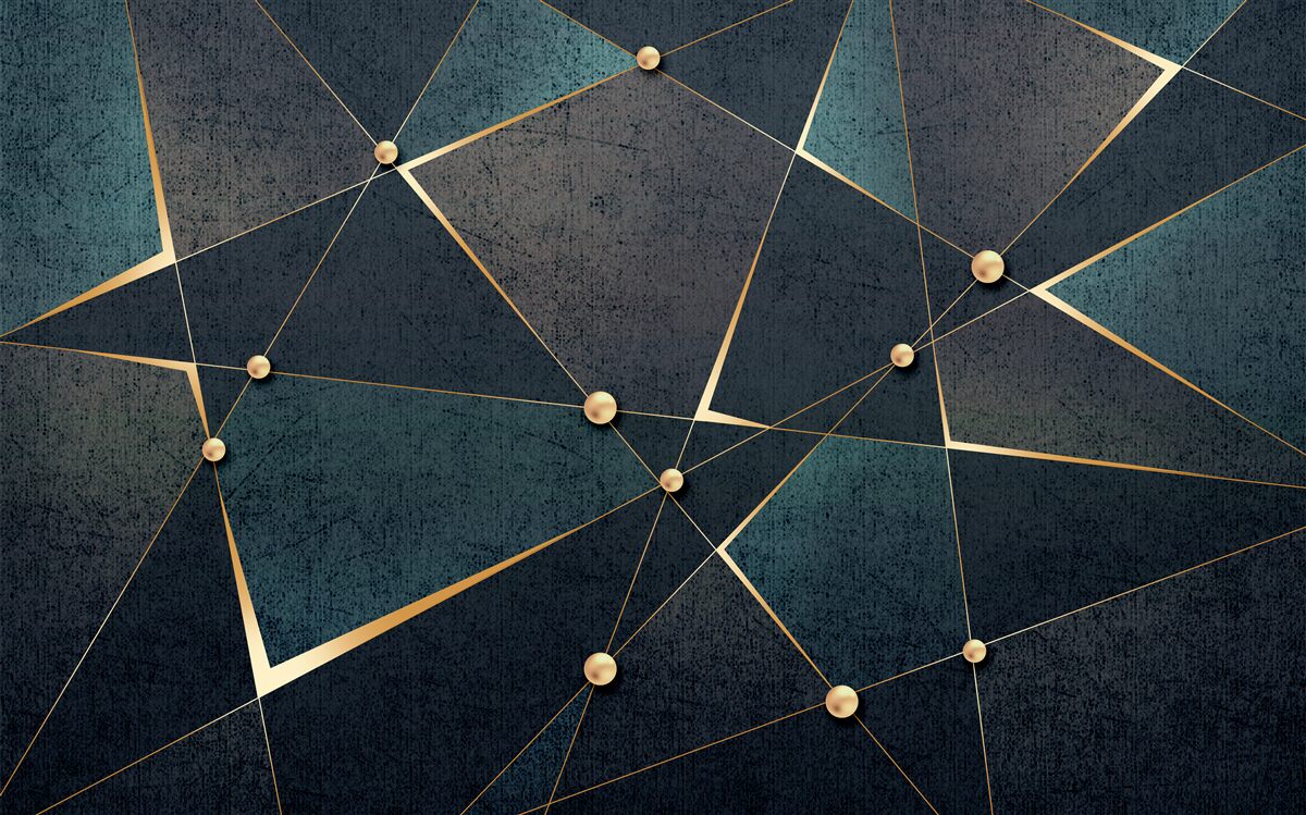 Fotobehang lichtflitsen in de donkere nacht