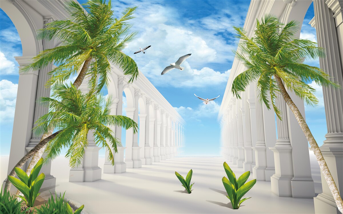 Fotobehang Sneeuwwitte prachtige bogen