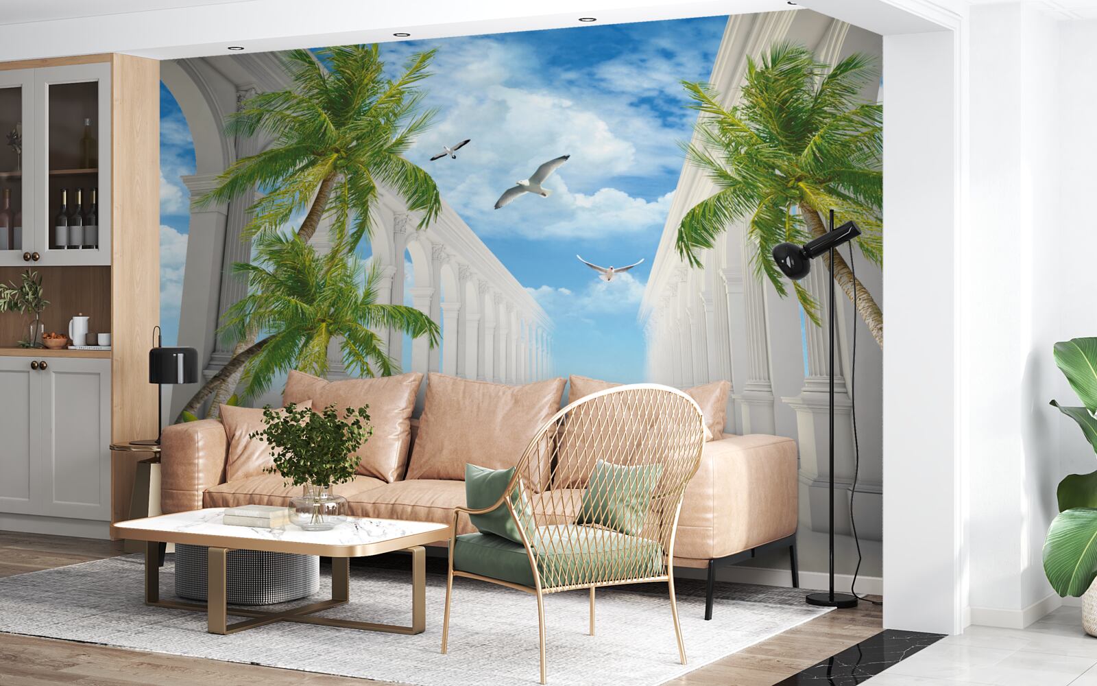 Fotobehang Sneeuwwitte prachtige bogen