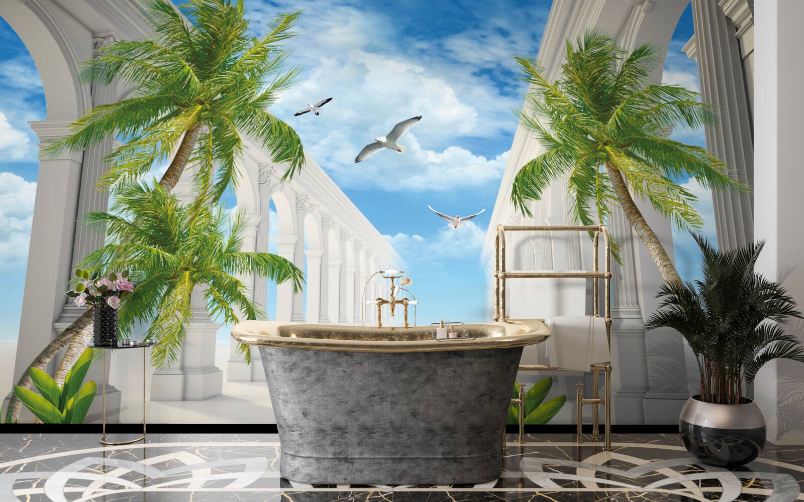 Fotobehang Sneeuwwitte prachtige bogen