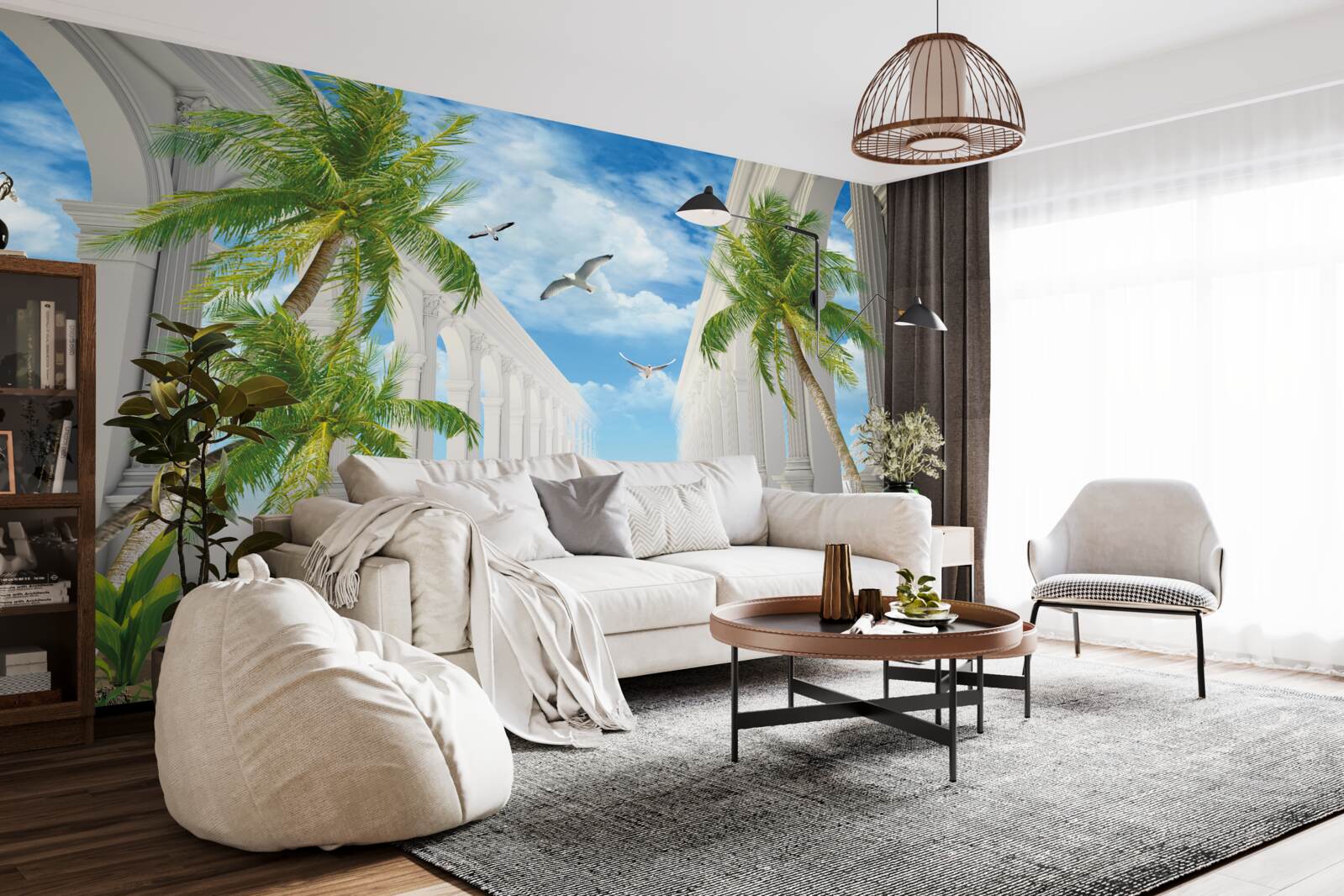 Fotobehang Sneeuwwitte prachtige bogen