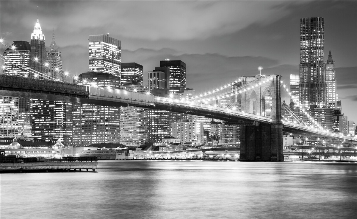 Fotobehang new york in zwart-wit