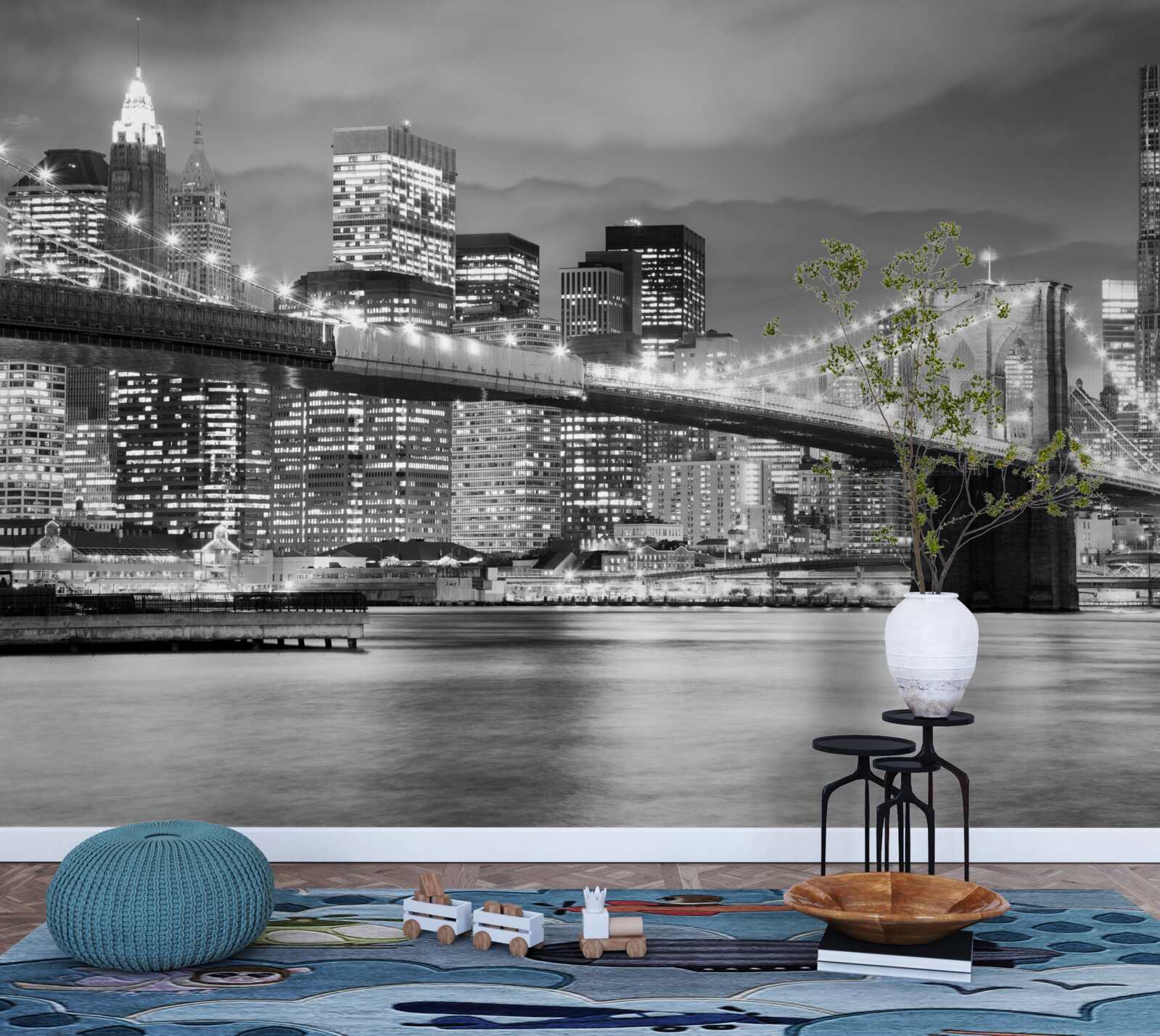 Fotobehang new york in zwart-wit