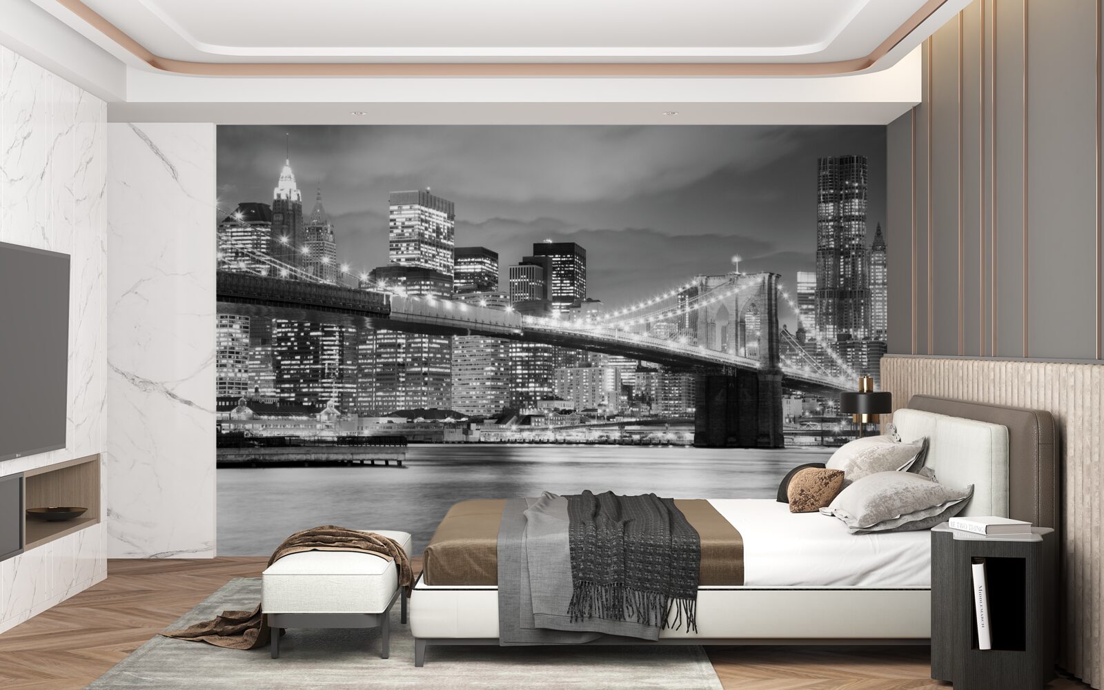 Fotobehang new york in zwart-wit