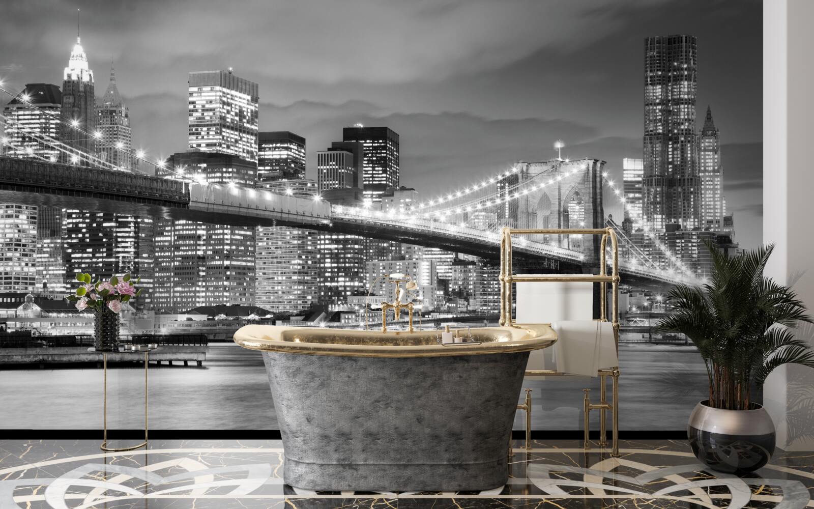 Fotobehang new york in zwart-wit