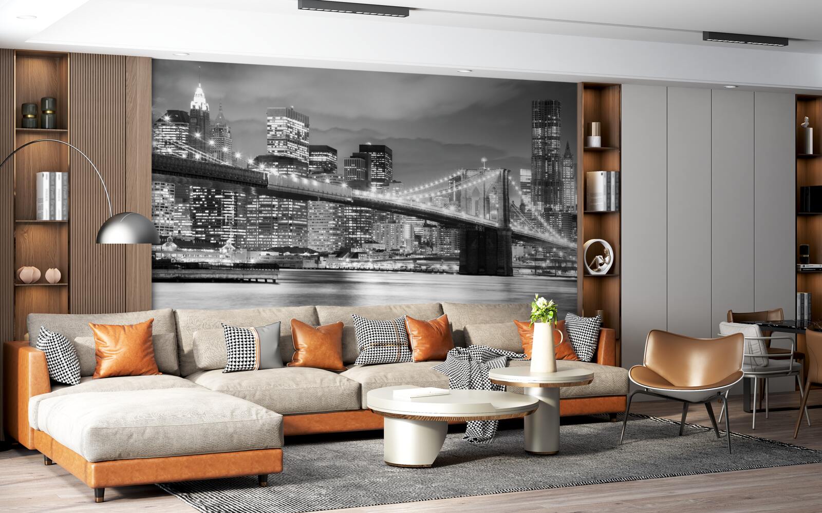 Fotobehang new york in zwart-wit