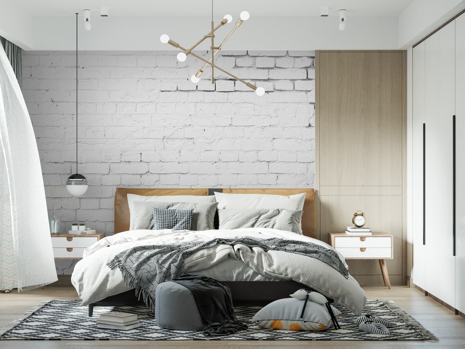 Fotobehang witsteen gevelbekleding structuur