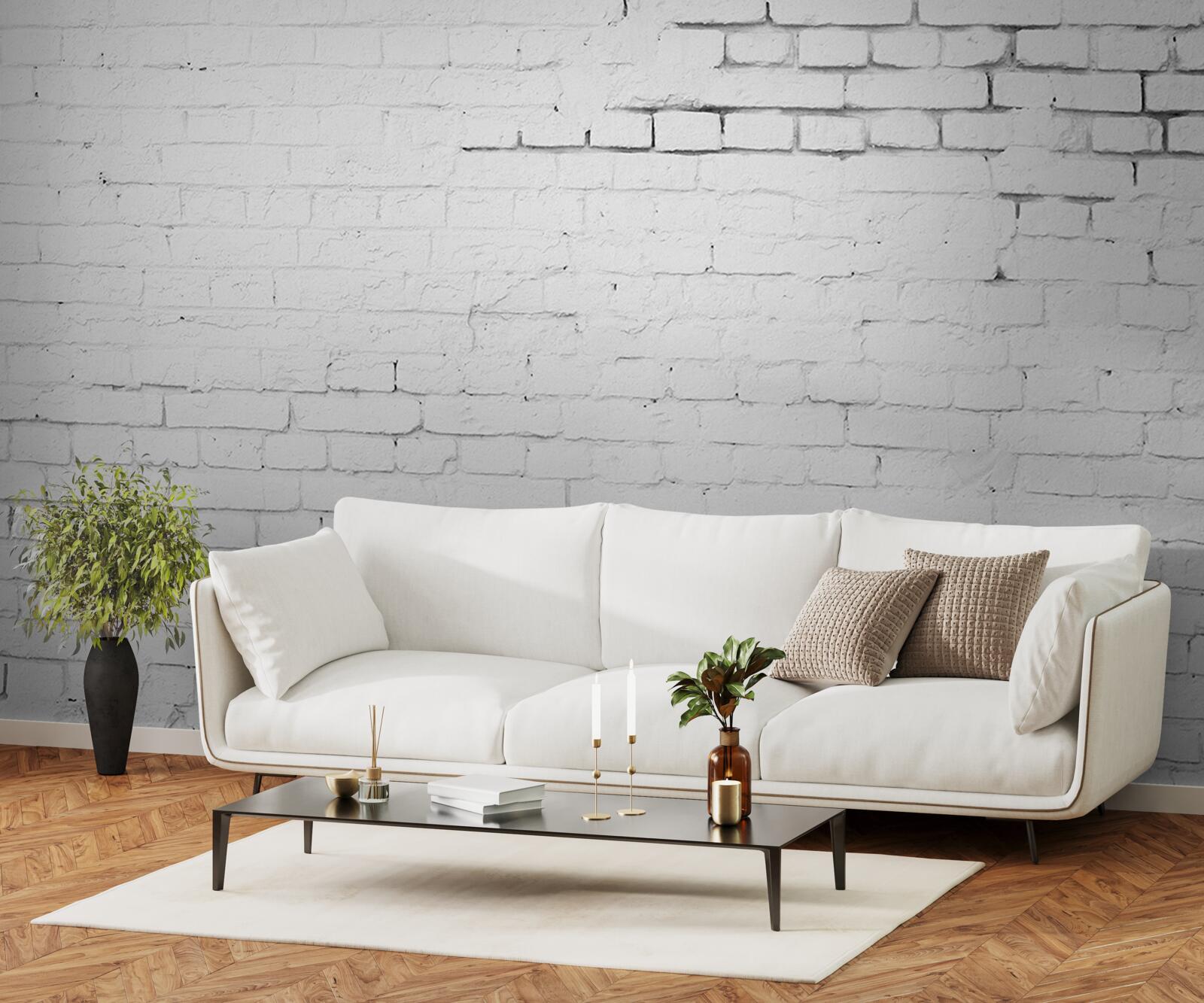 Fotobehang witsteen gevelbekleding structuur