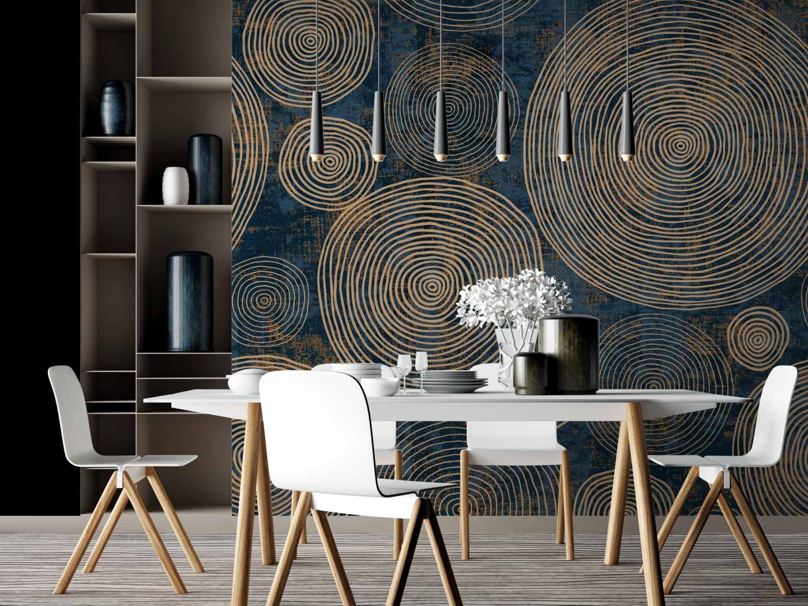 Fotobehang wielen van verschillende grootte, fascinerend om naar te kijken