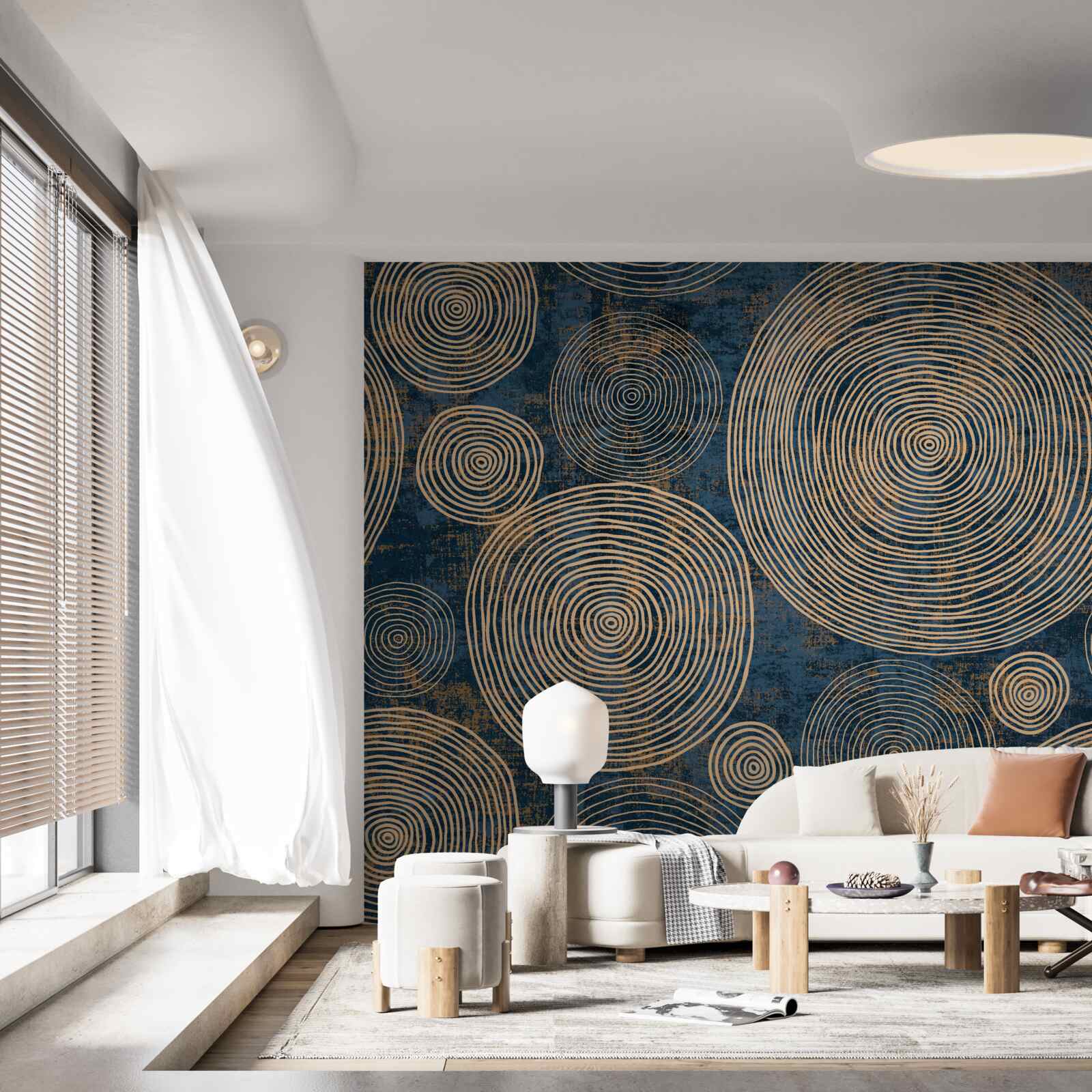 Fotobehang wielen van verschillende grootte, fascinerend om naar te kijken