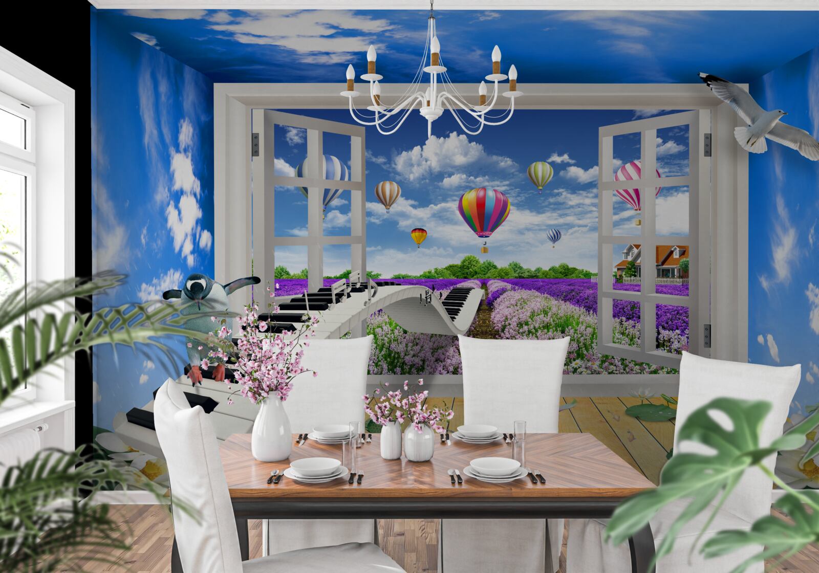 Fotobehang magisch venster van melodie