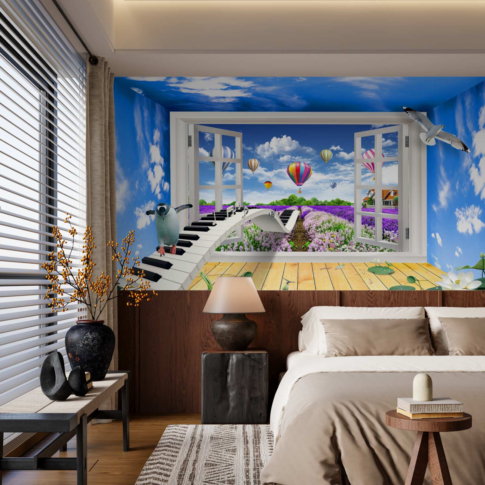 Fotobehang magisch venster van melodie