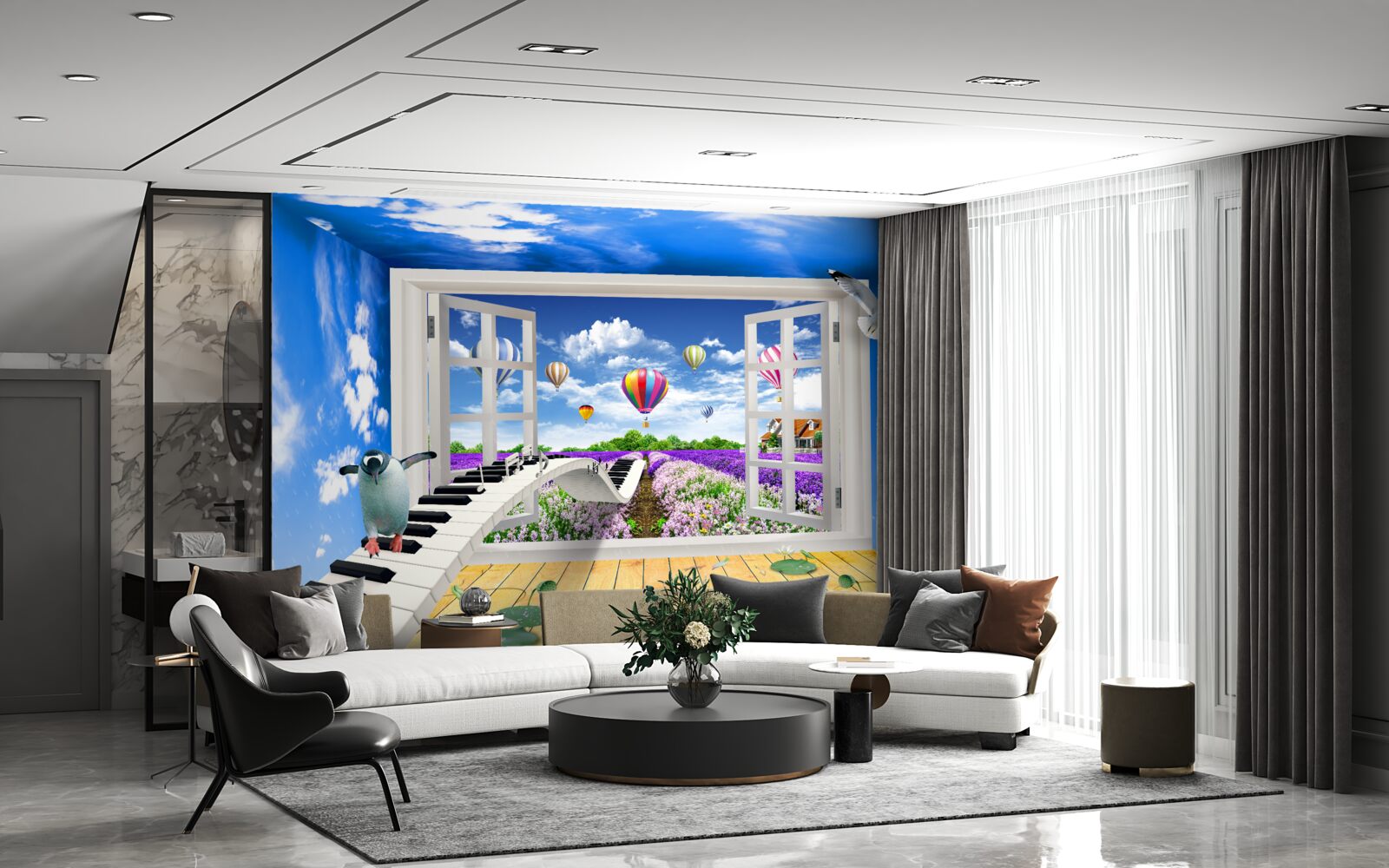 Fotobehang magisch venster van melodie