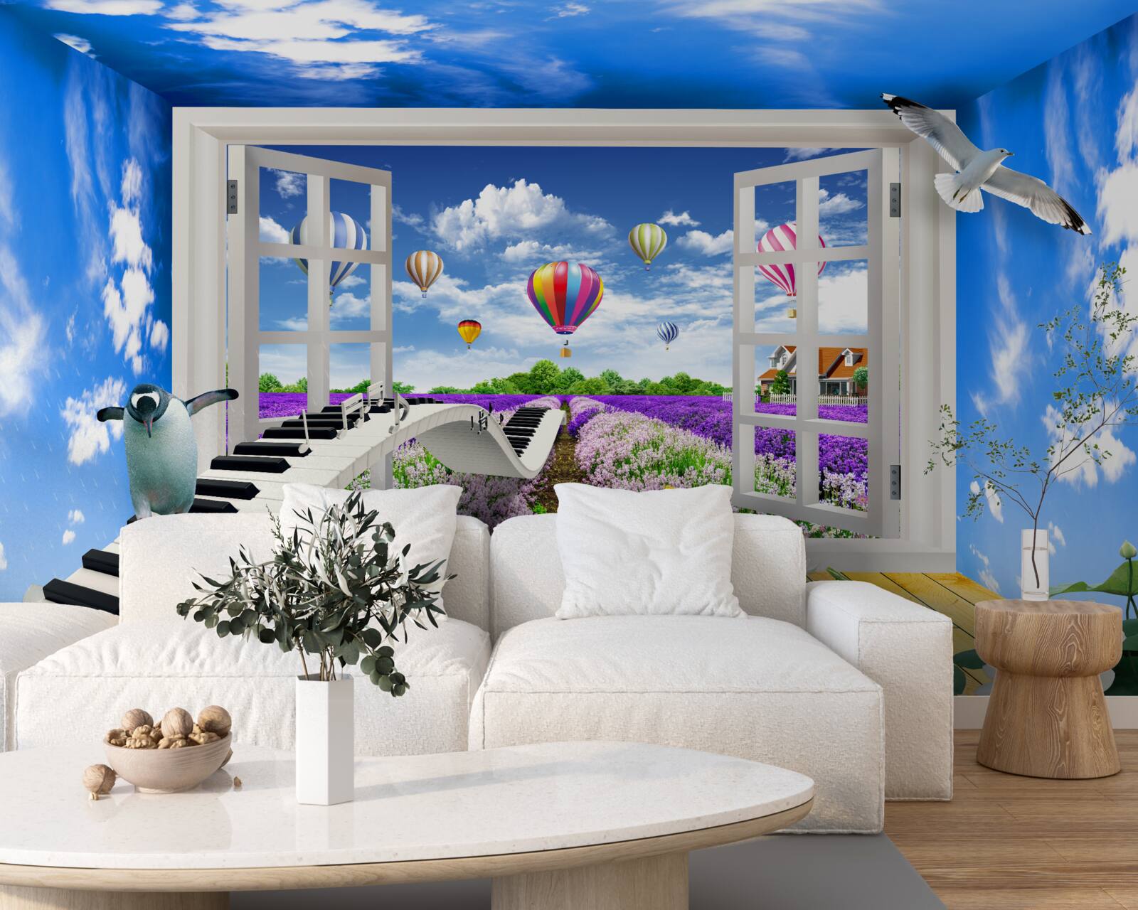 Fotobehang magisch venster van melodie