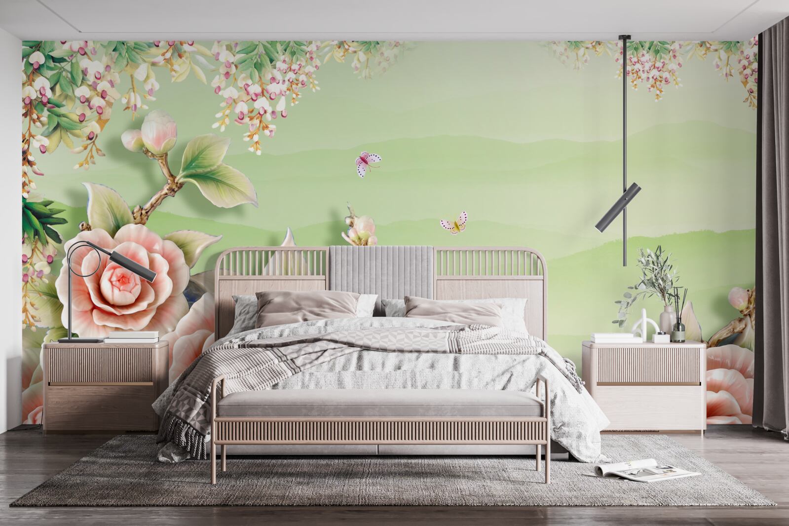 Fotobehang prachtige porseleinen rozen