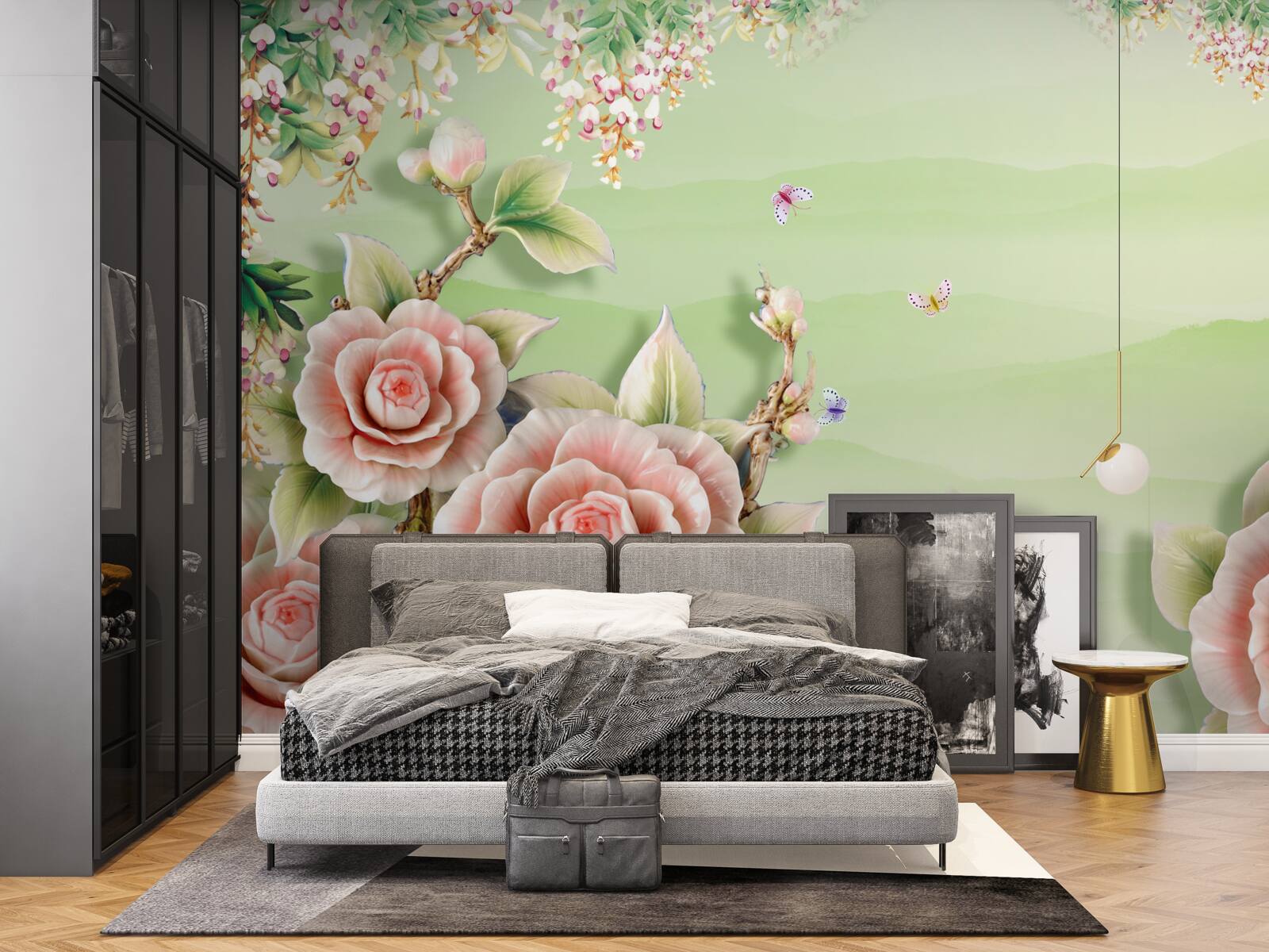 Fotobehang prachtige porseleinen rozen