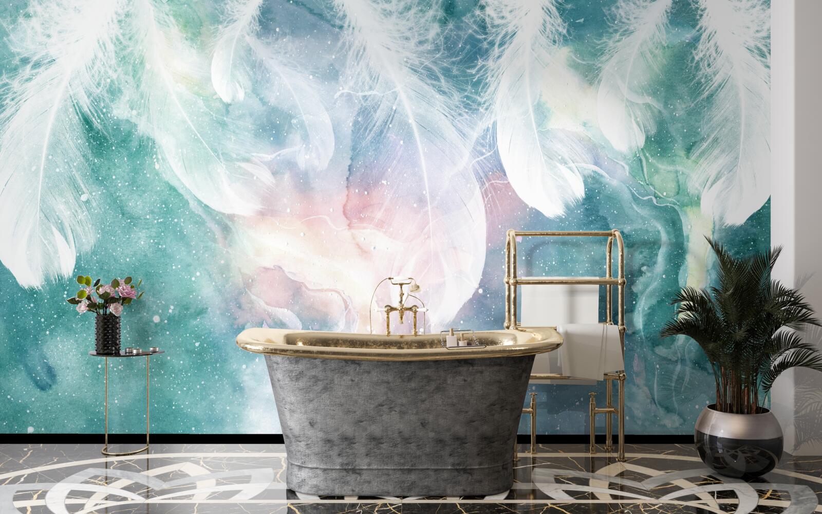 Fotobehang achtergrond met ruimteveren