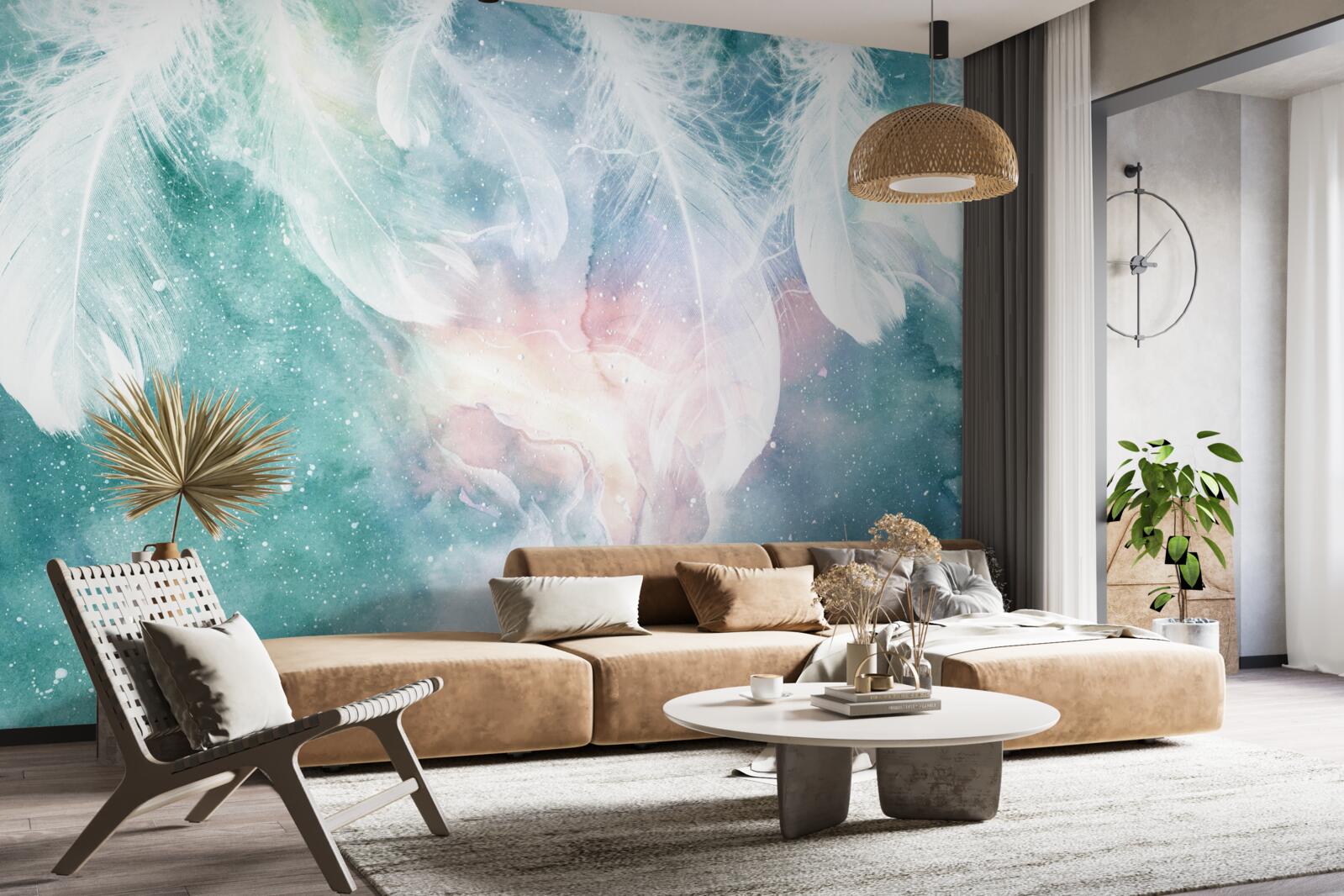 Fotobehang achtergrond met ruimteveren