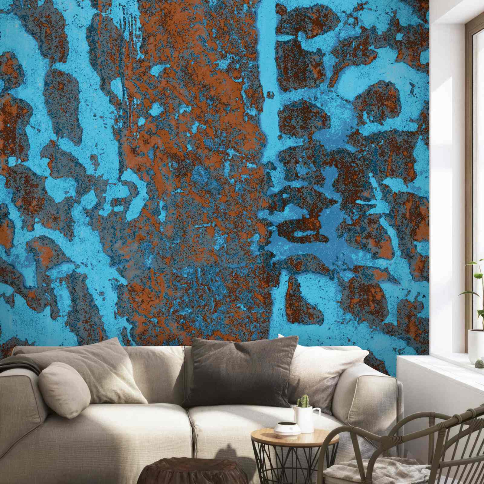 Fotobehang oude metalen achtergrond