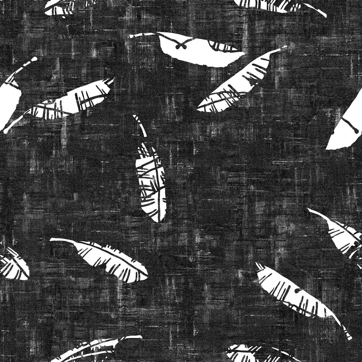 Fotobehang grafiek met blauwe palmbladeren