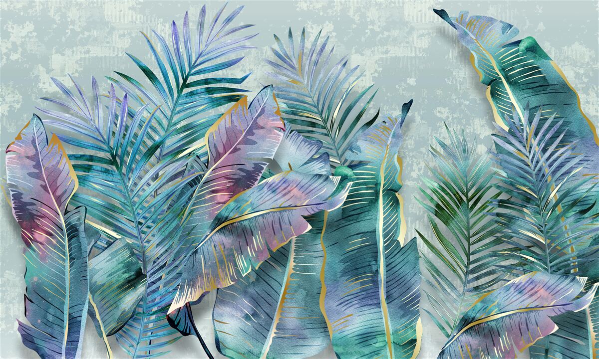 Fotobehang verbazingwekkende palmbladeren